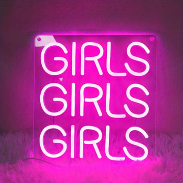 Pink Girl's girls' girls Led Neon sign