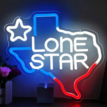 Lone Star Texas Star Led Neon Sign