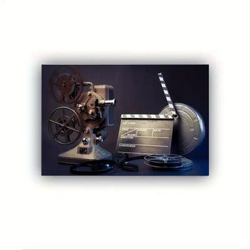 Retro Movie Projector Poster Canvas wall art