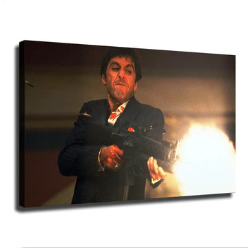 Scarface Tony Montana Wooden Framed Wall Art