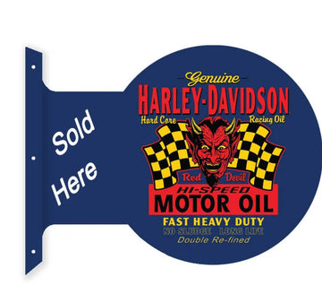 Harley-Davidson flanged wall Sign double sided