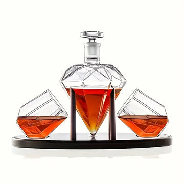 1 Set of Unique Diamond-Shaped Glass Set