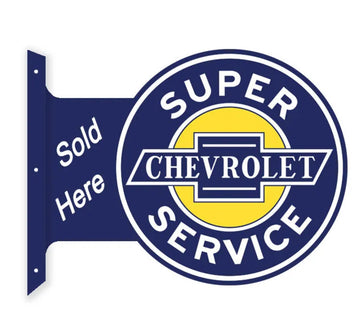 Super Chevrolet Services flanged wall sign Double sided