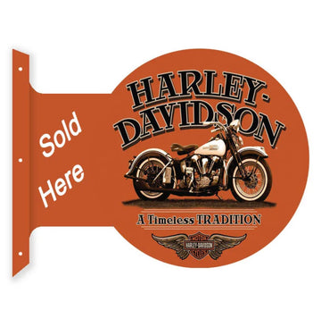 Harley Davidson flange wall sign Double Sided