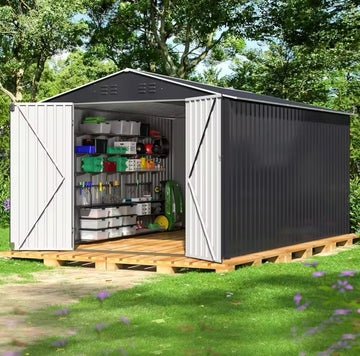 Outdoor Storage Shed, Metal Garden Shed with Updated Frame Structures 8x12 FREE SHIPPING