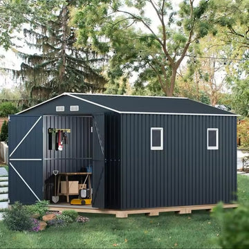 10X12X7.5 FT Outdoor Steel Storage Shed FREE SHIPPING