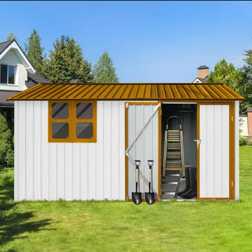 Extra Large Sheds 10ftx12ft, Outdoor Storage Sheds with Window, FREE SHIPPING