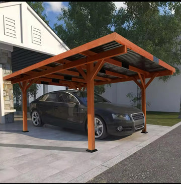 18.3 x 12.6 x 7 FT Heavy Duty Steel Roof Carport FREE SHIPPING
