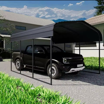 Car Port Metal Carport 10 ×15 FT Heavy Duty Carport Kit,