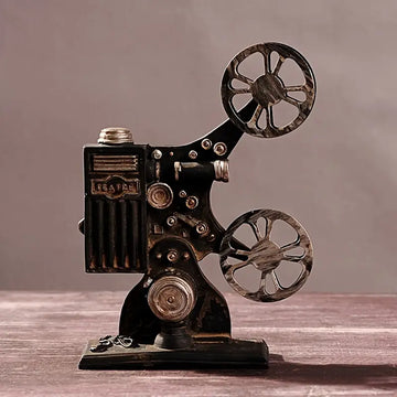 Vintage-Inspired Resin Movie Projector Decor