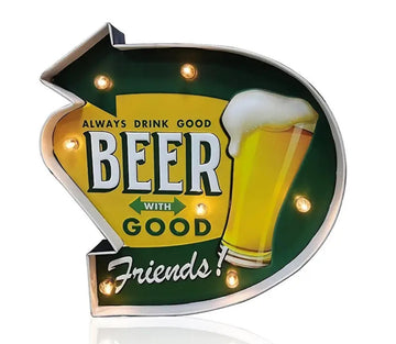 Beer Arrow lighted sign