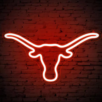 Long Horn neon led sign
