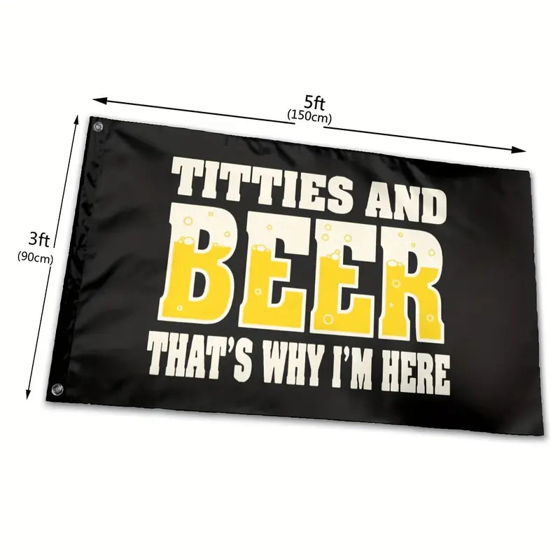 TITTIES AND BEER FLAG