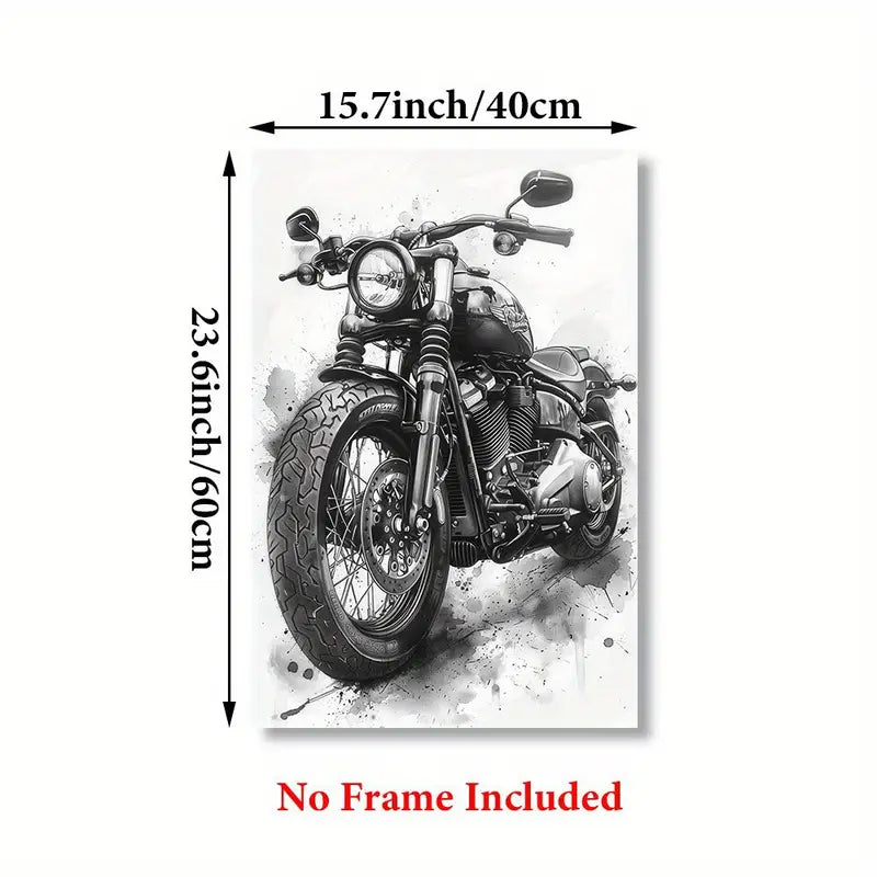 Vintage Motorcycle Canvas Art Print