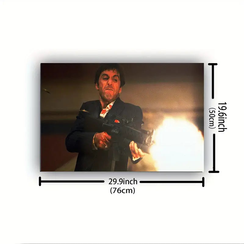 Scarface Tony Montana Wooden Framed Wall Art