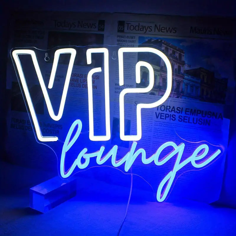 VIP lounge Led Neon Sign in Blue