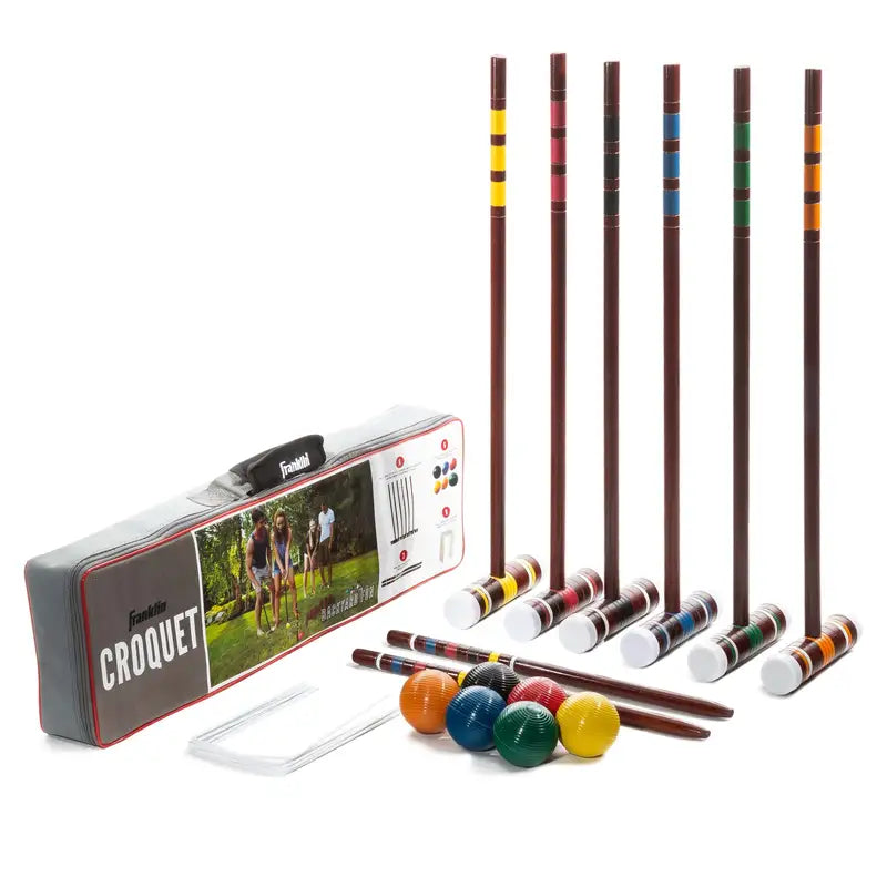 Franklin Sports Croquet Set - Classic Family Outdoor Game - Family Set