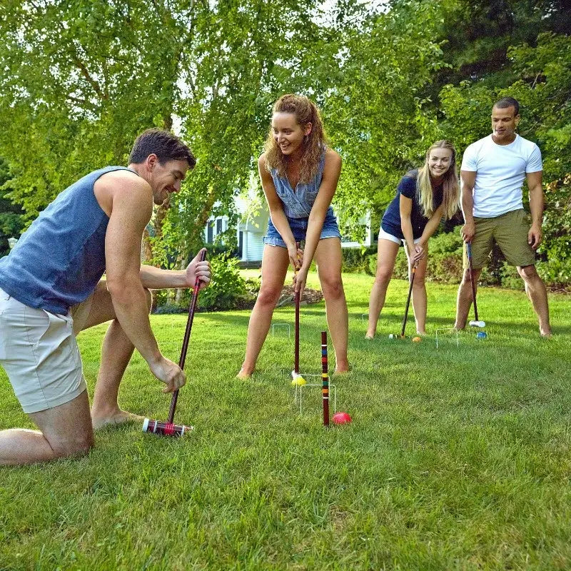 Franklin Sports Croquet Set - Classic Family Outdoor Game - Family Set