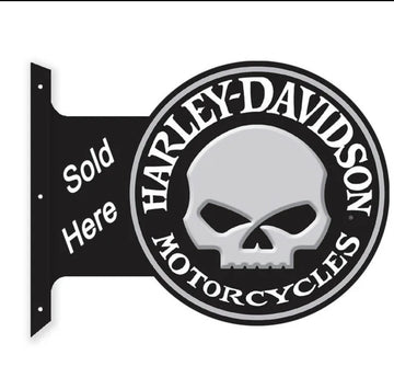 Harley Davidson Motorcycles flange wall Sign doubled sided metal