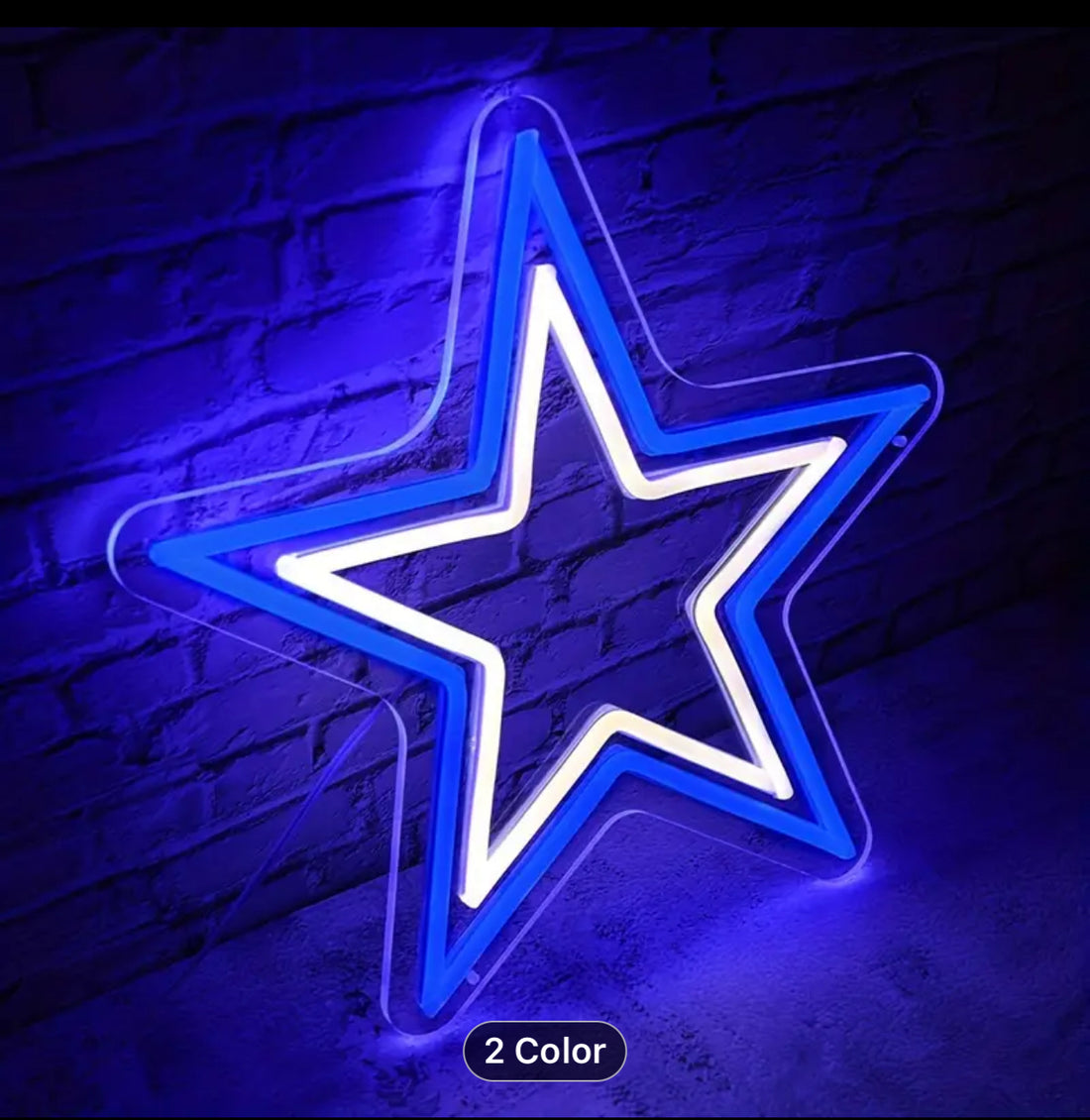 Dallas Cowboys Star led neon sign