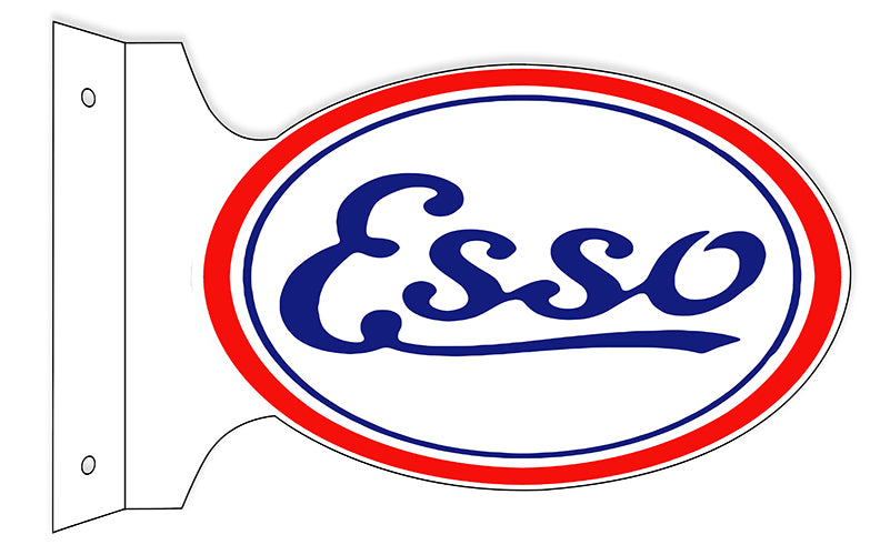 ESSO Flange Oval Sign 12×18 Double Sided Flange Sign.