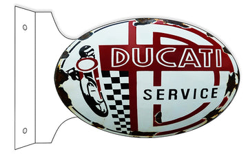 Ducati Service Flange Oval Sign