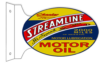 Charles Streamline High Speed Motor Oil Flange Oval Sign