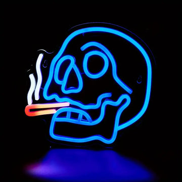 Blue Skull Neon Led Sign