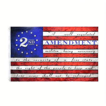 RED, WHITE AND BLUE 2ND AMENDMENT FLAG