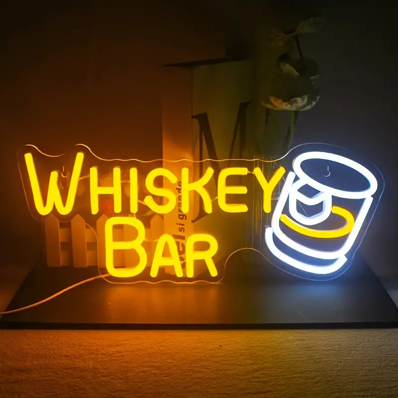 Whiskey Bar Neon LED Sign