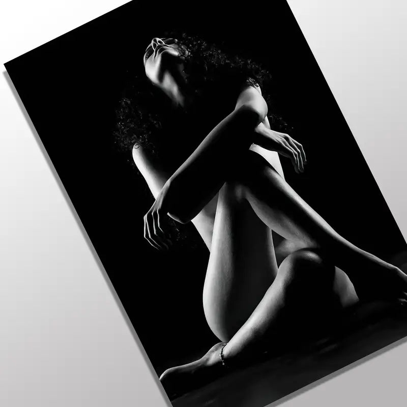 Artistic Black and White Nude Inspirational Wall Art No Frame - Photo, Poster, Art Print - Canvas Surface