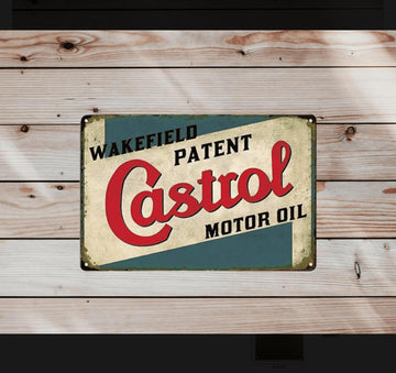 Castrol motor oil metal Sign