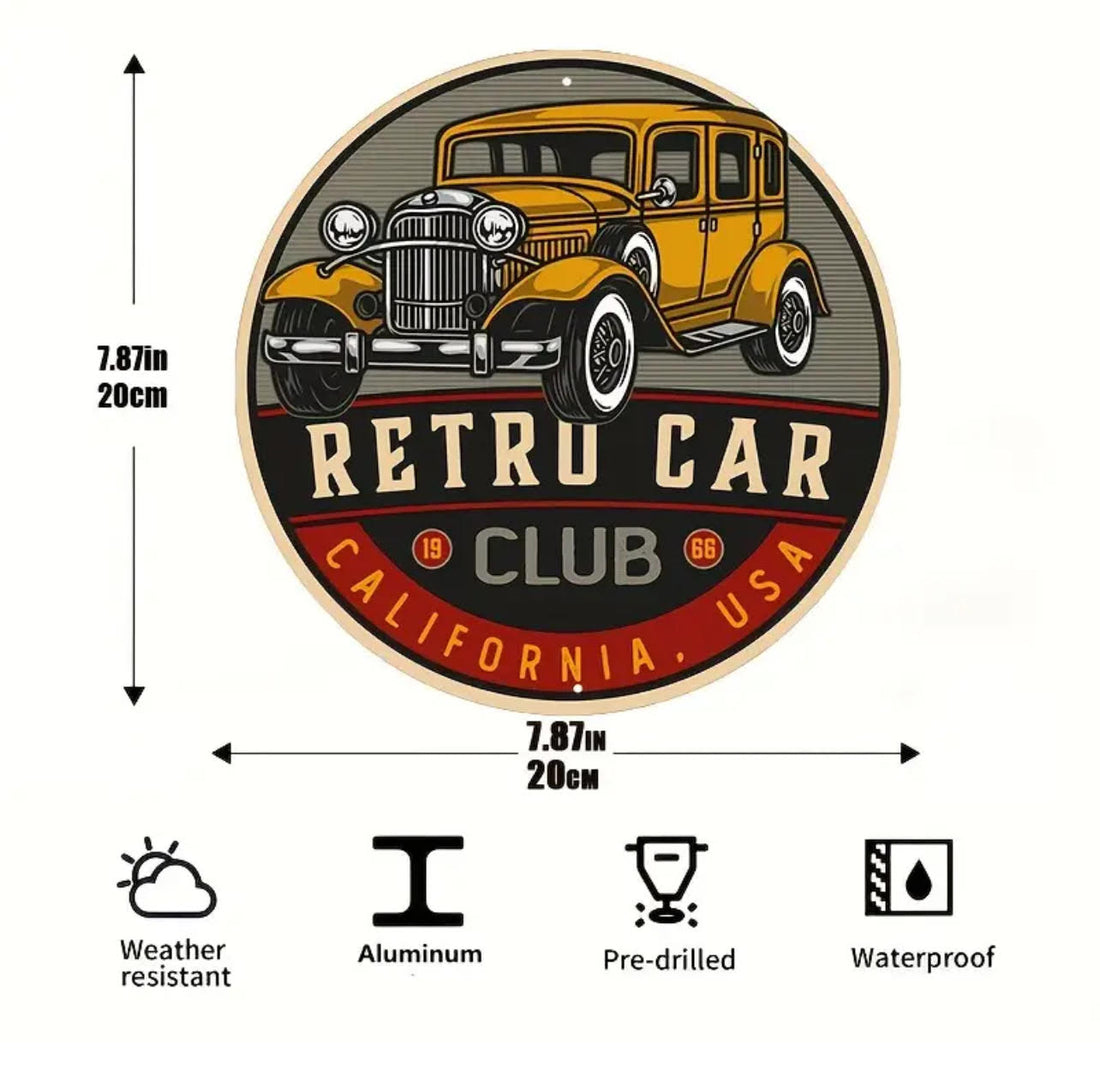 RETRO CAR Sign